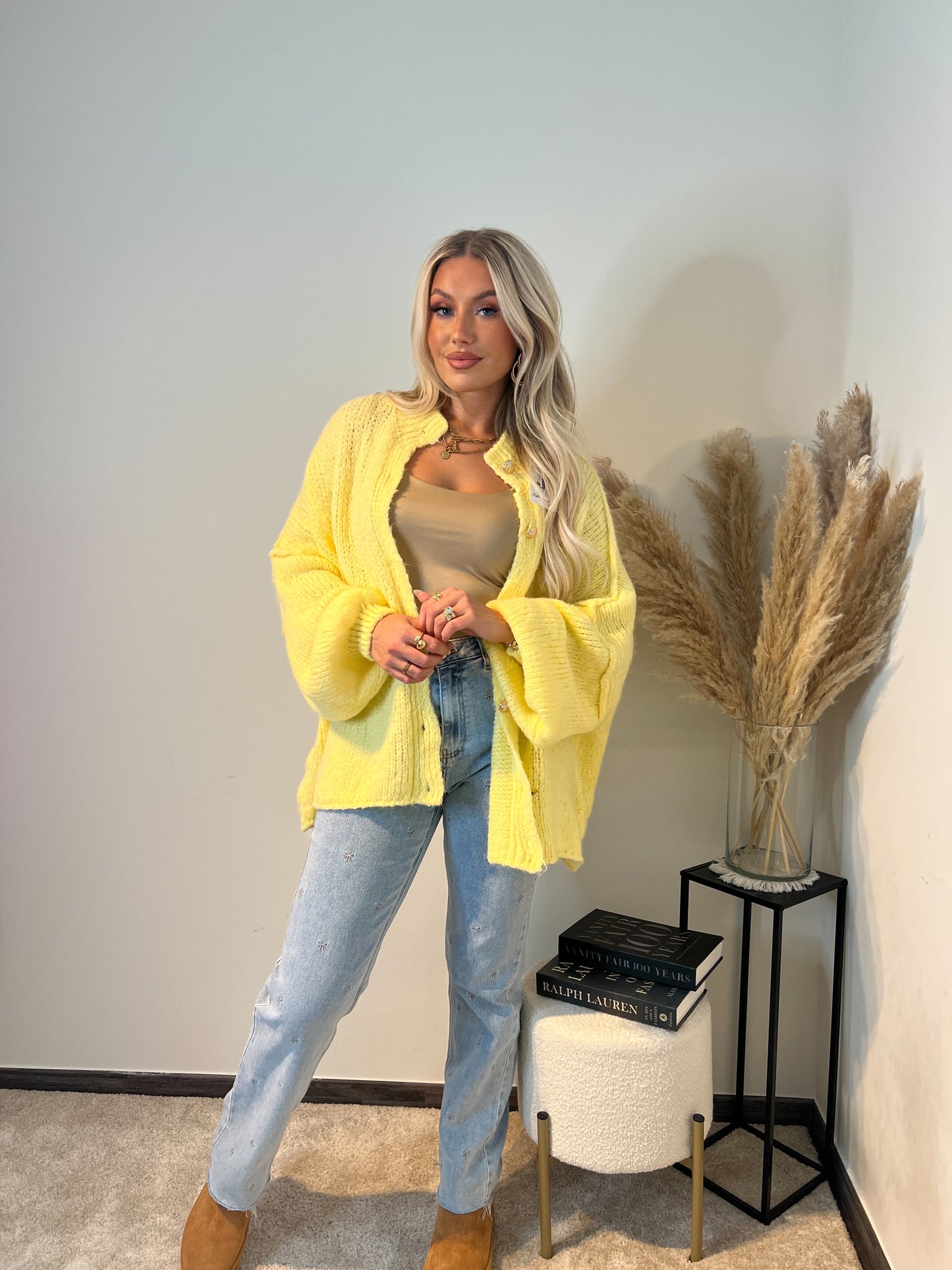 Ellie knit vest - yellow