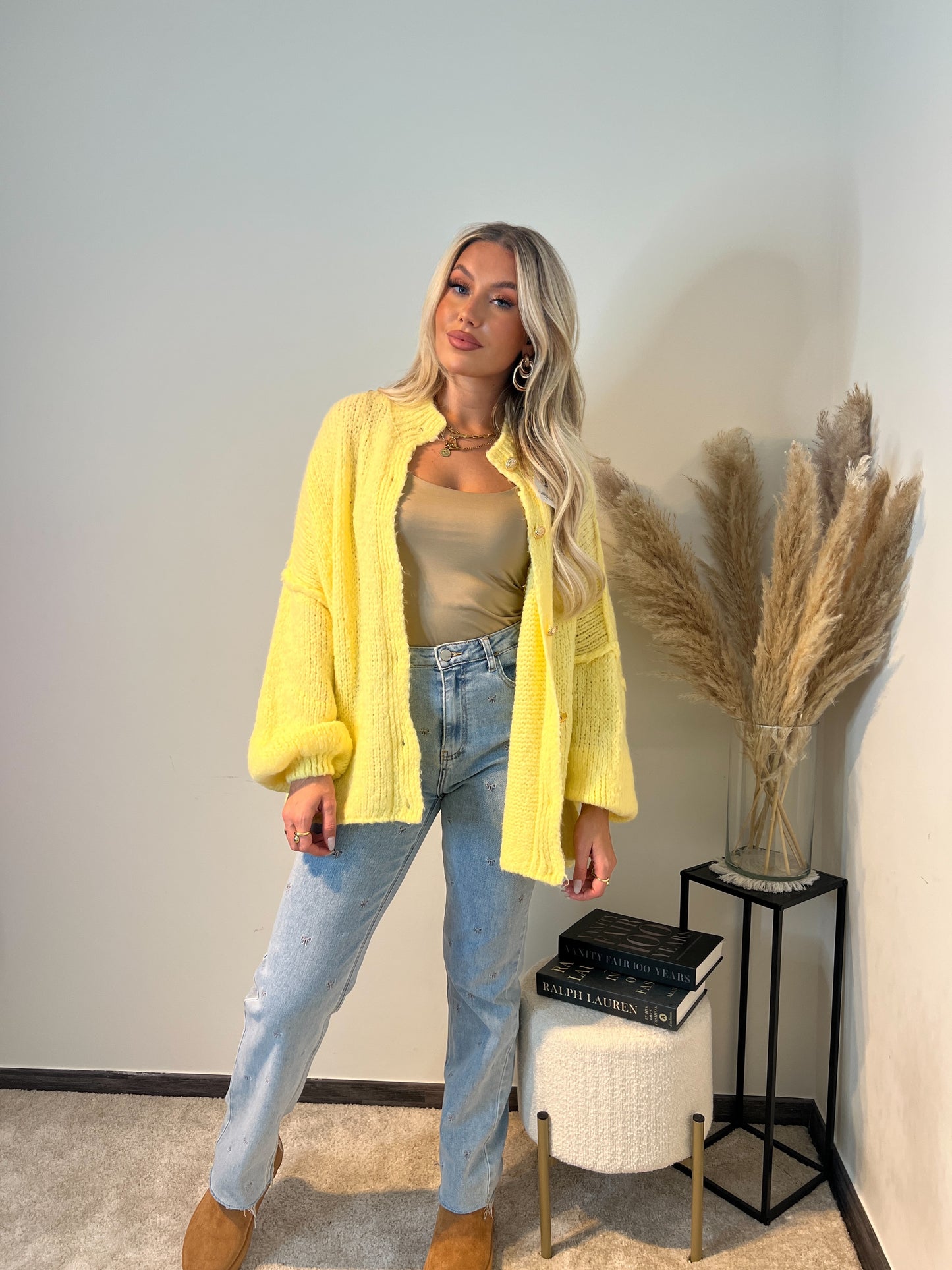 Ellie knit vest - yellow