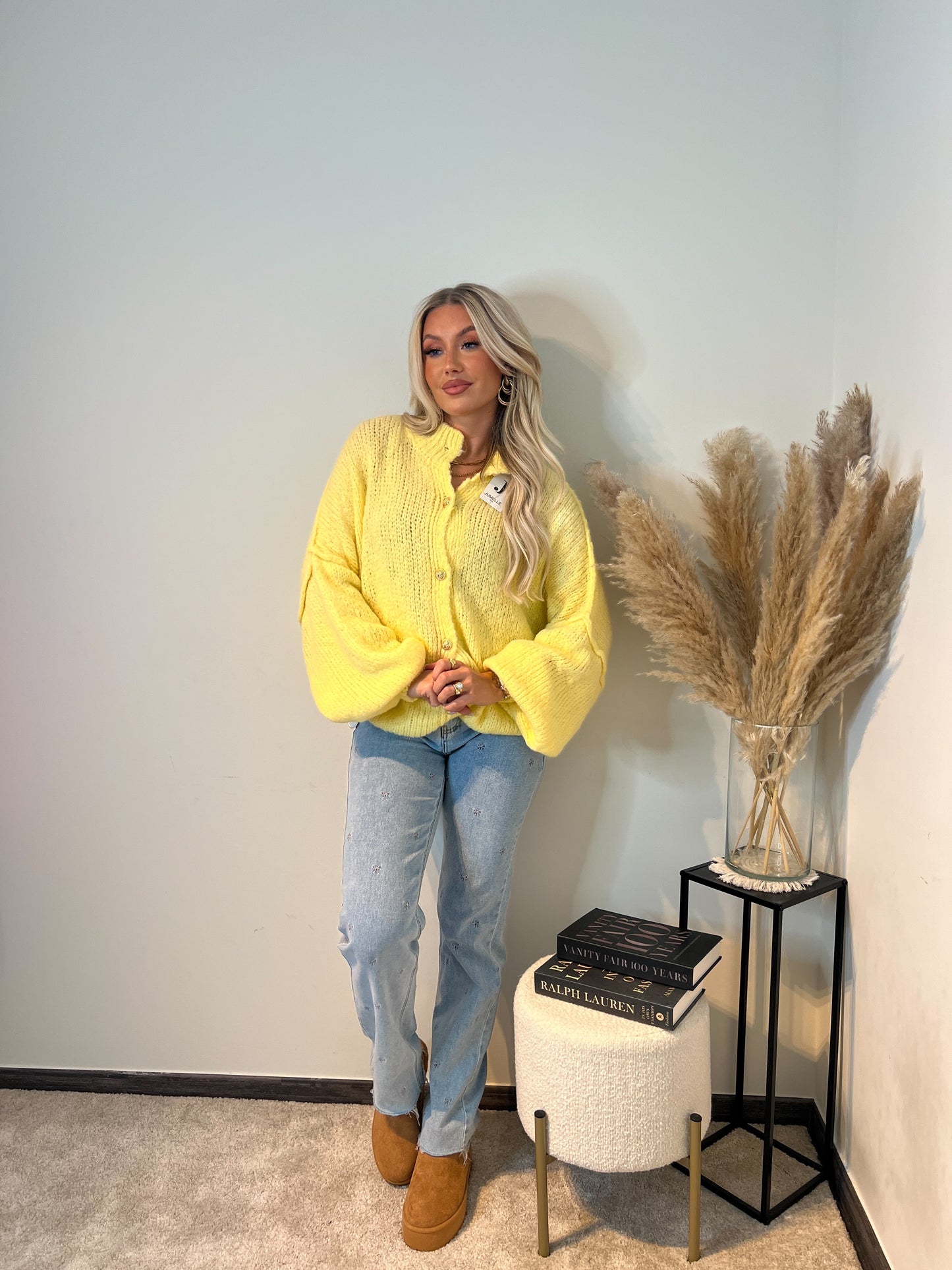 Ellie knit vest - yellow