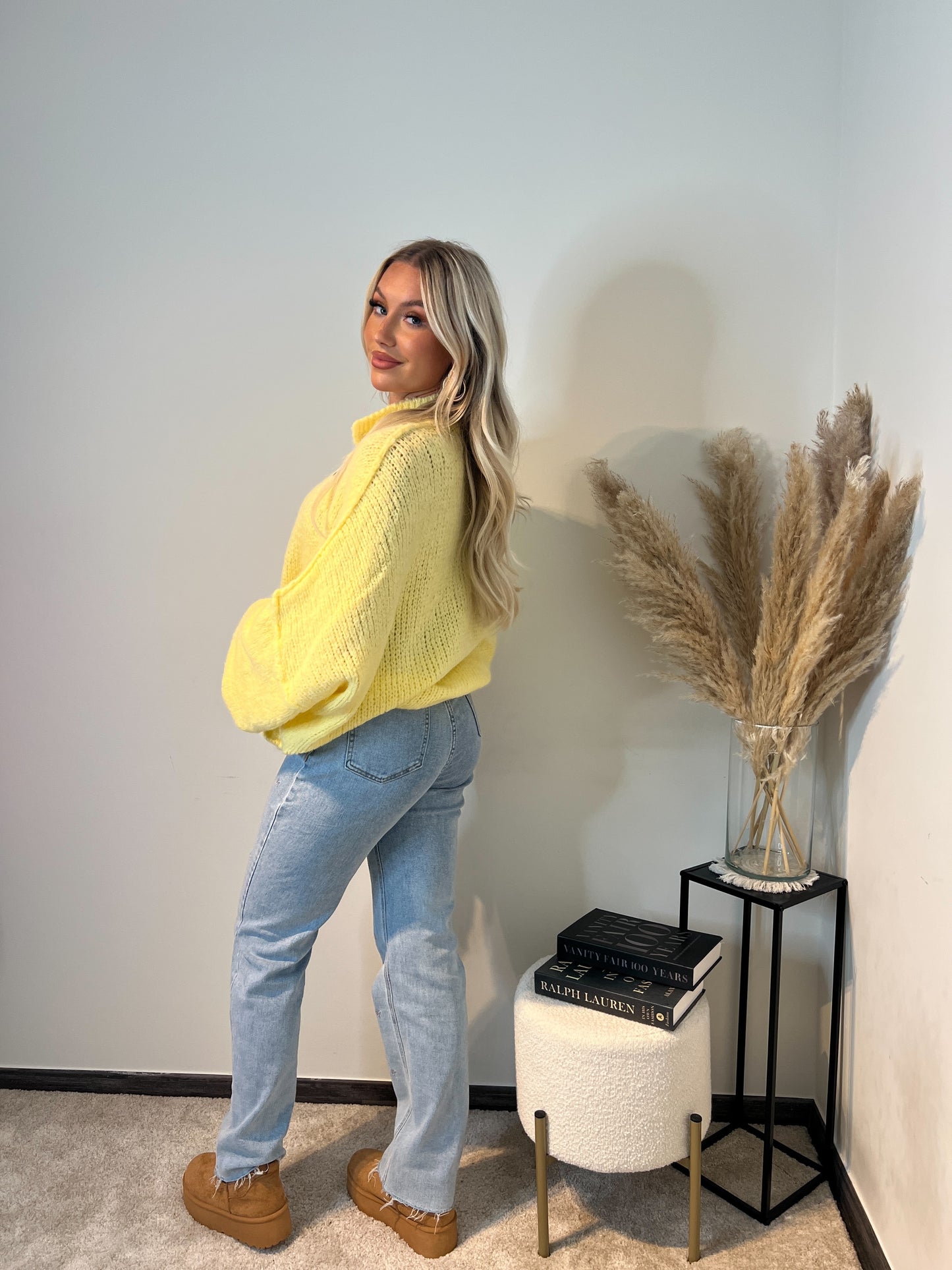 Ellie knit vest - yellow