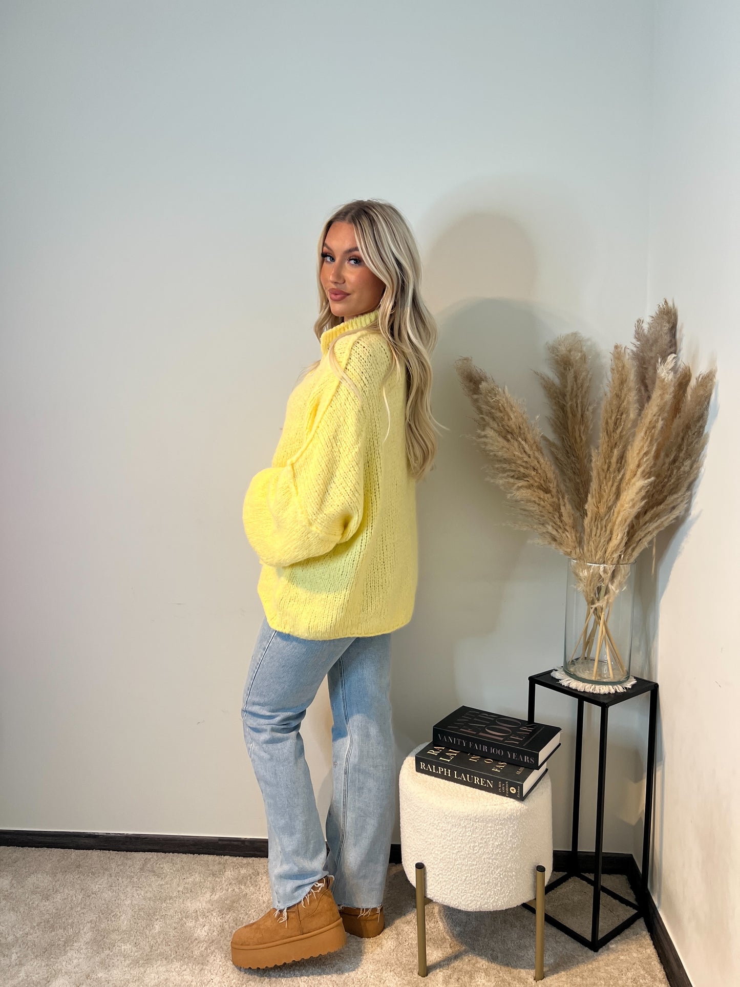 Ellie knit vest - yellow