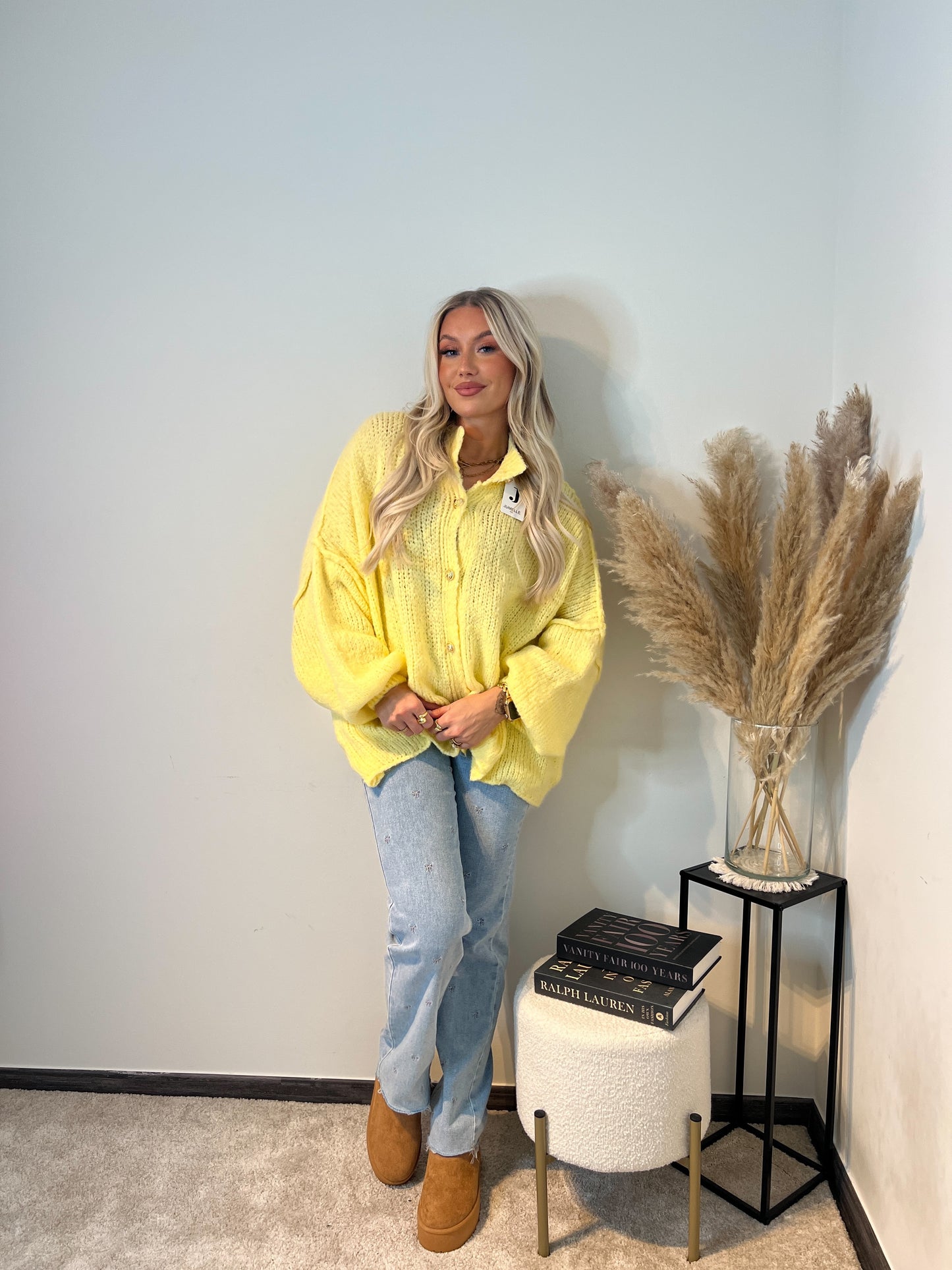 Ellie knit vest - yellow