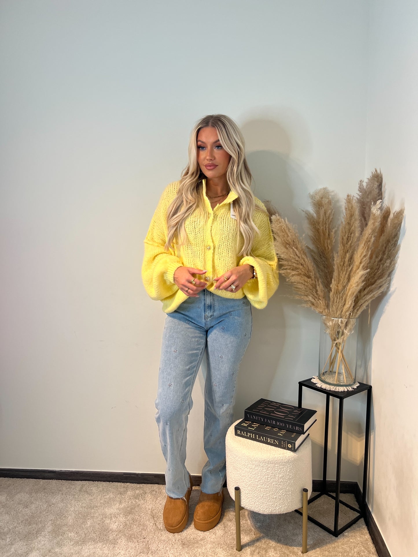 Ellie knit vest - yellow