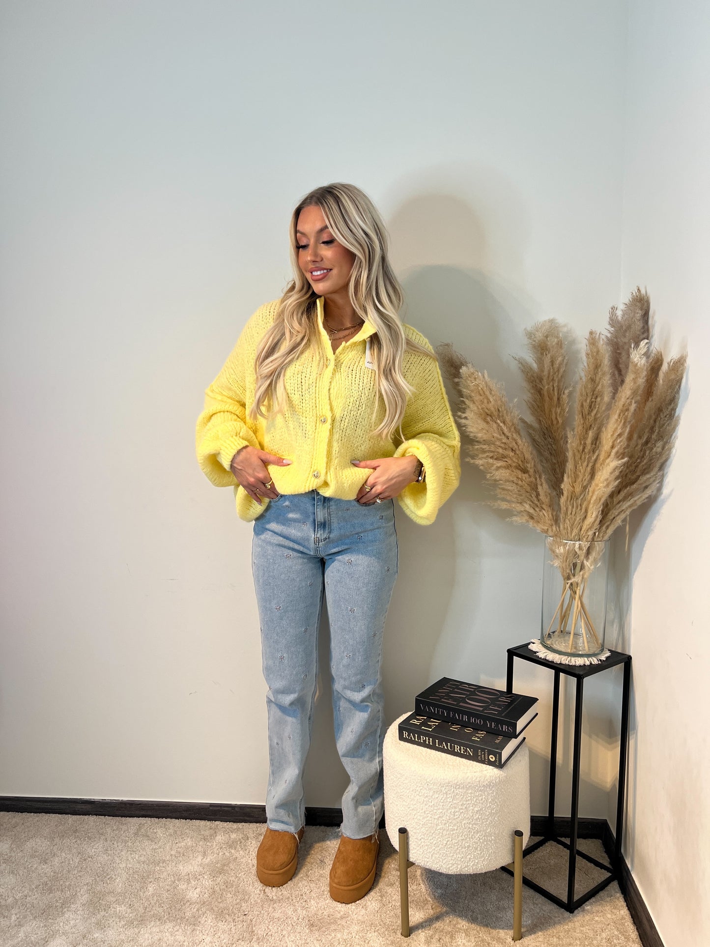 Ellie knit vest - yellow
