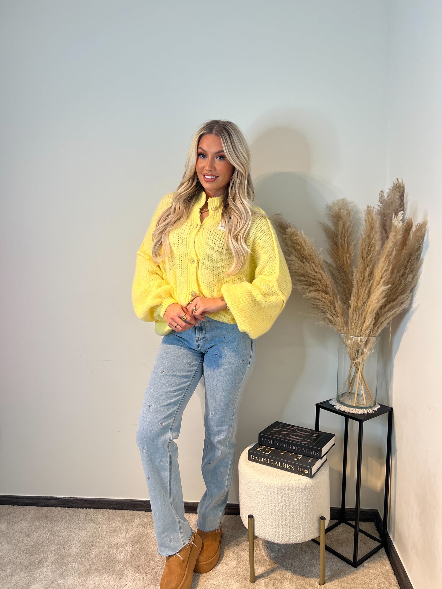 Ellie knit vest - yellow