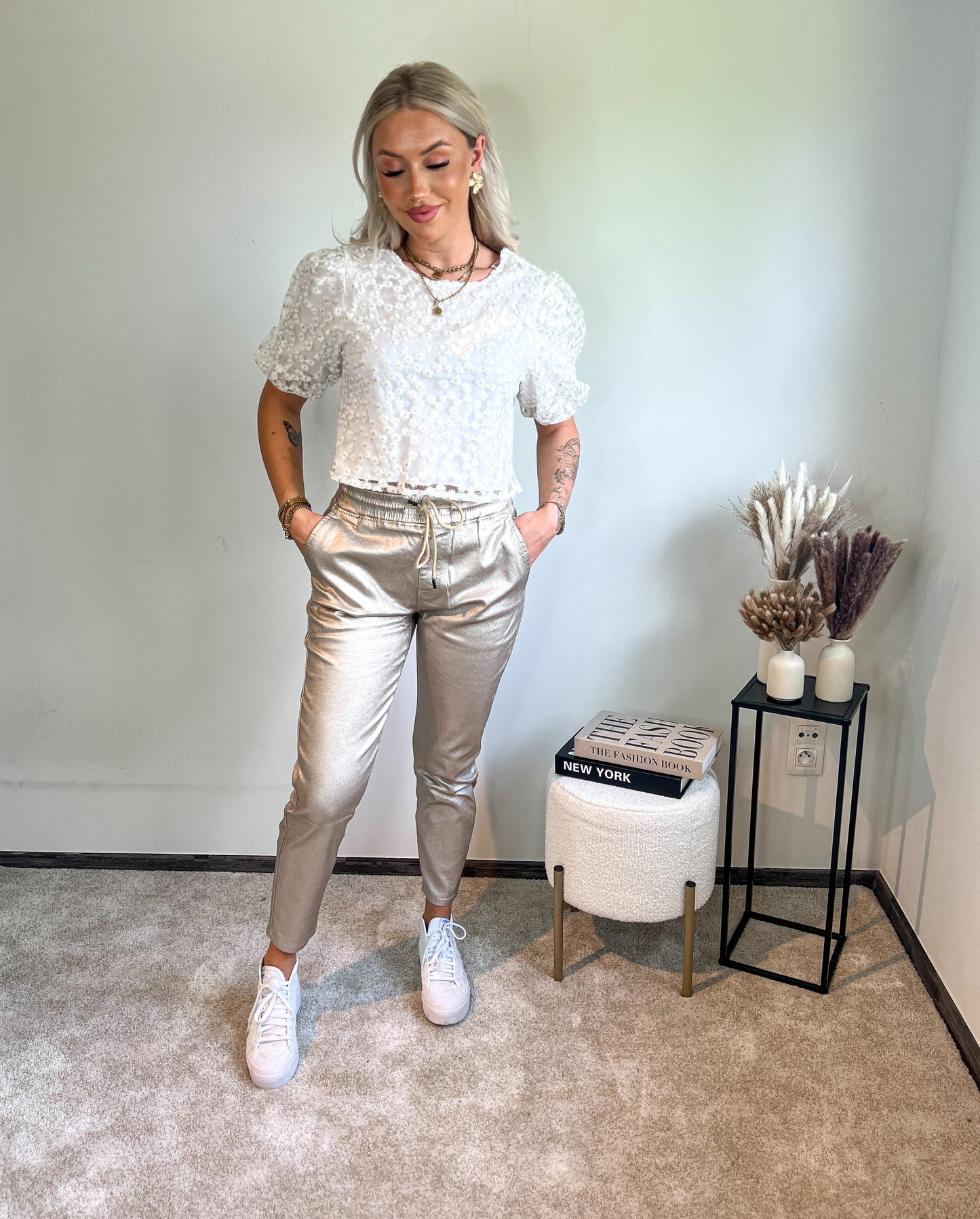Shimmer pants - gold