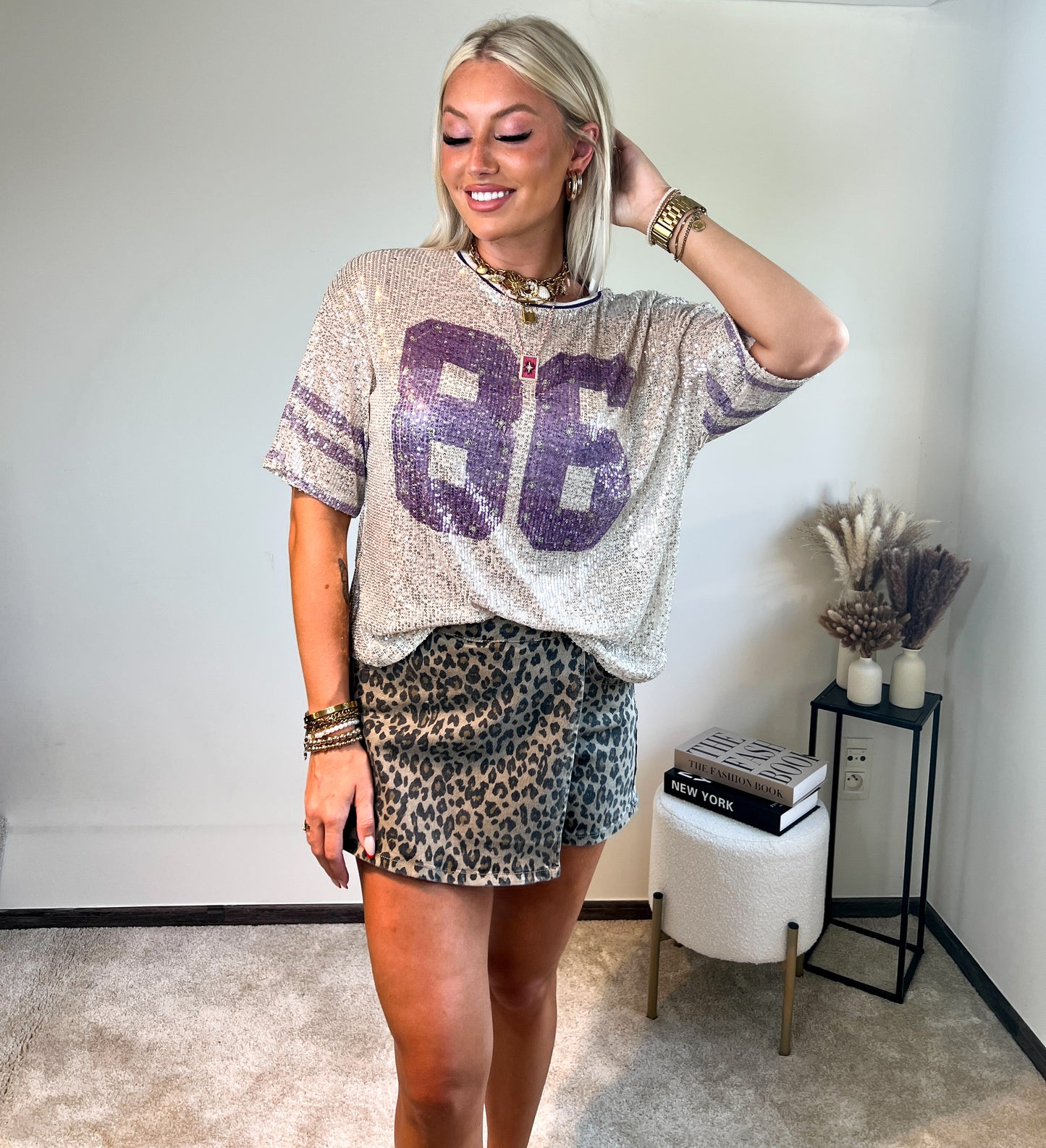 Glitter football t-shirt