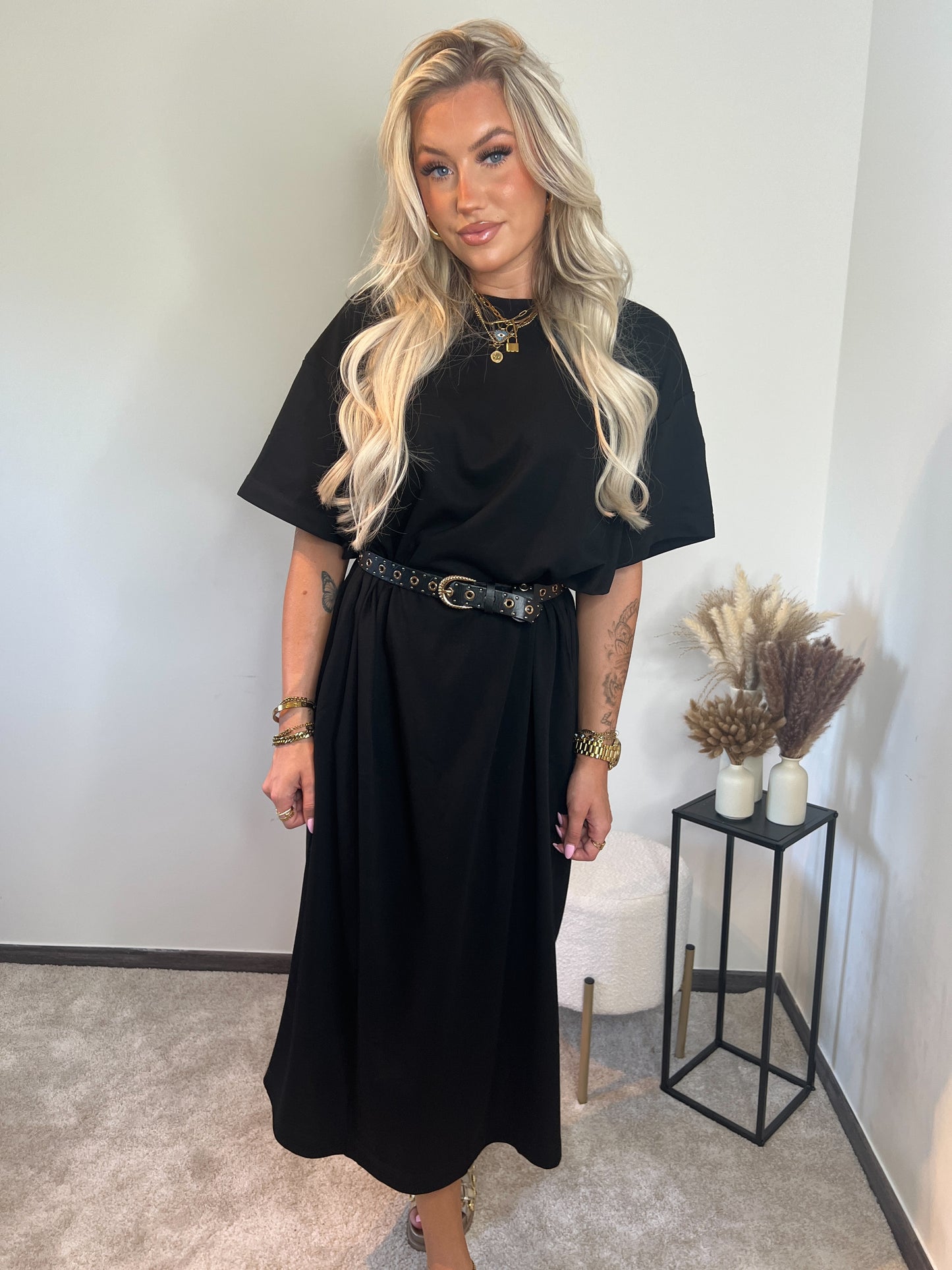 T-shirt dress- black