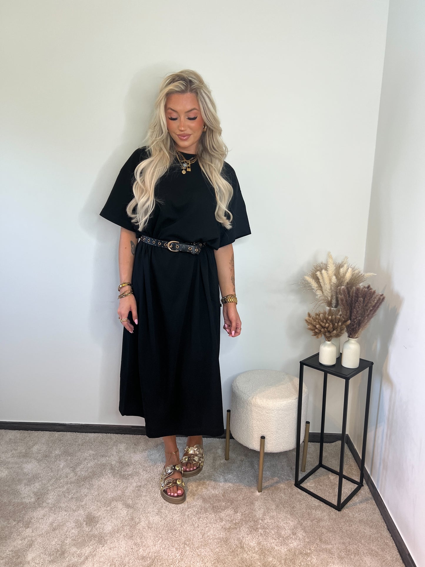 T-shirt dress- black