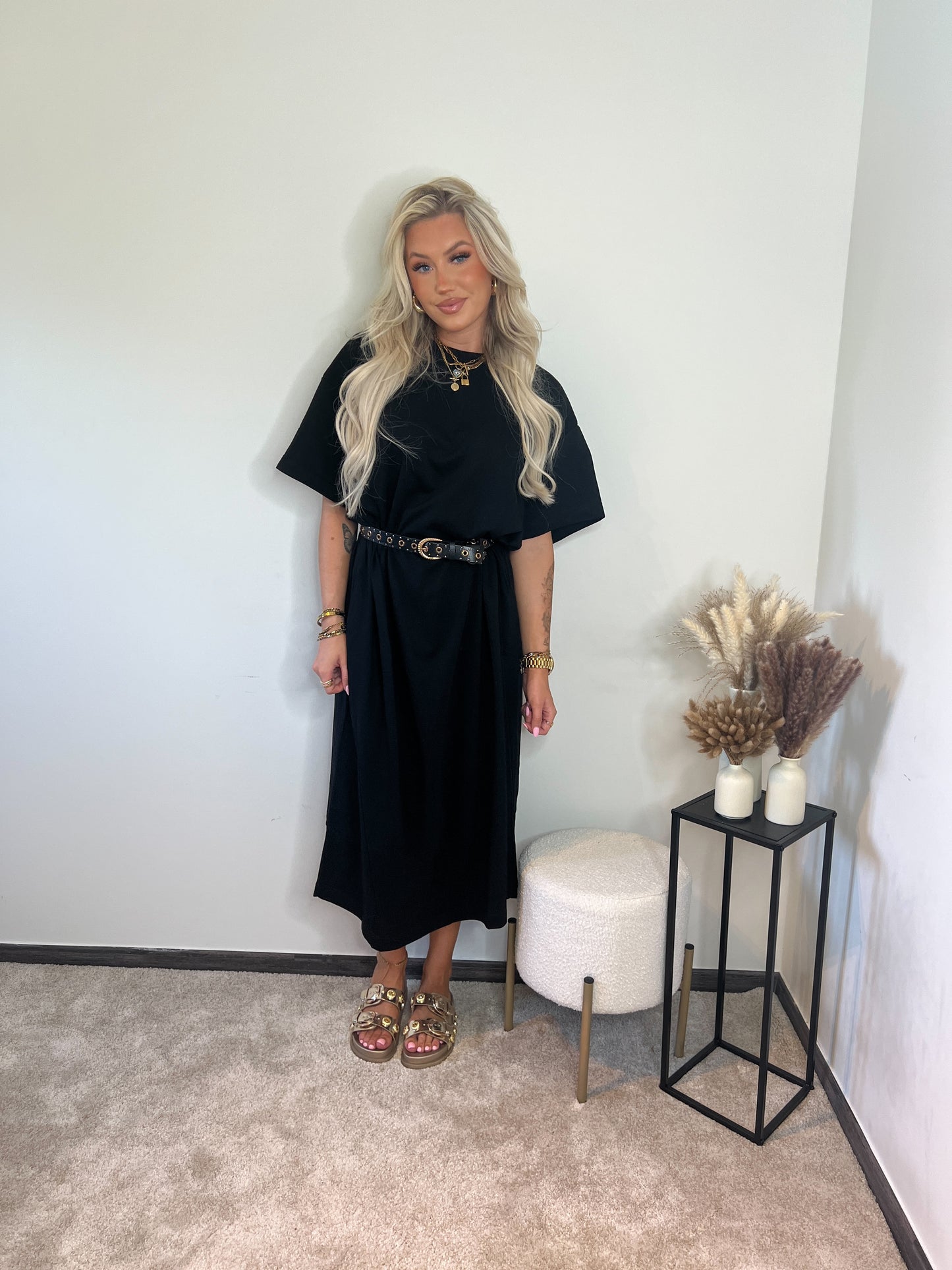 T-shirt dress- black