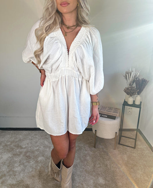 Tetra playsuit - white