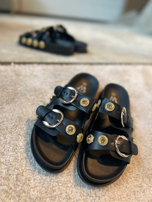 Chunky slippers - black