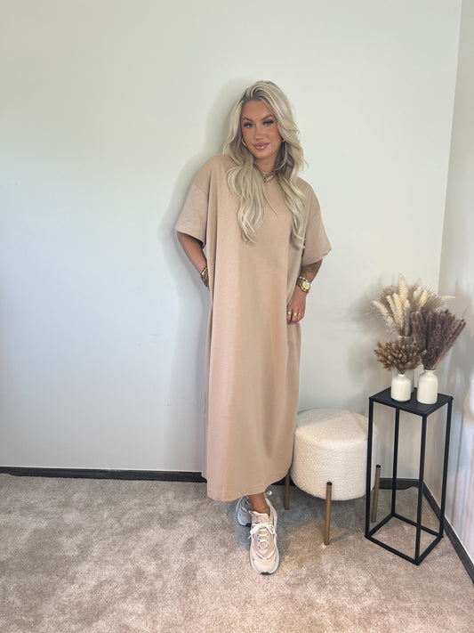 T-shirt dress - beige